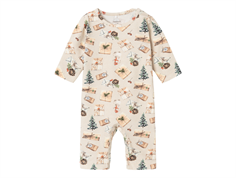 Name It peyote melange Christmas print sleepsuit